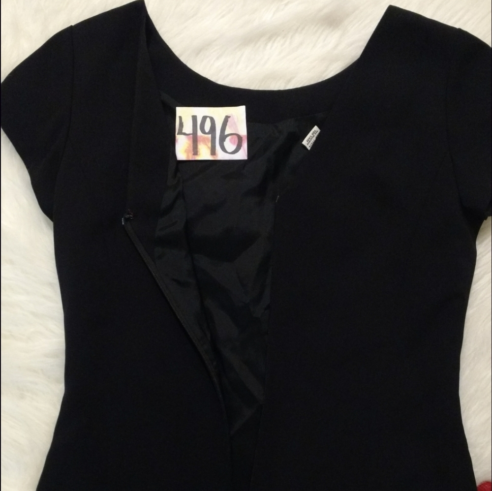Black Silky Ann Taylor Sheath Dress - Picture 9 of 11
